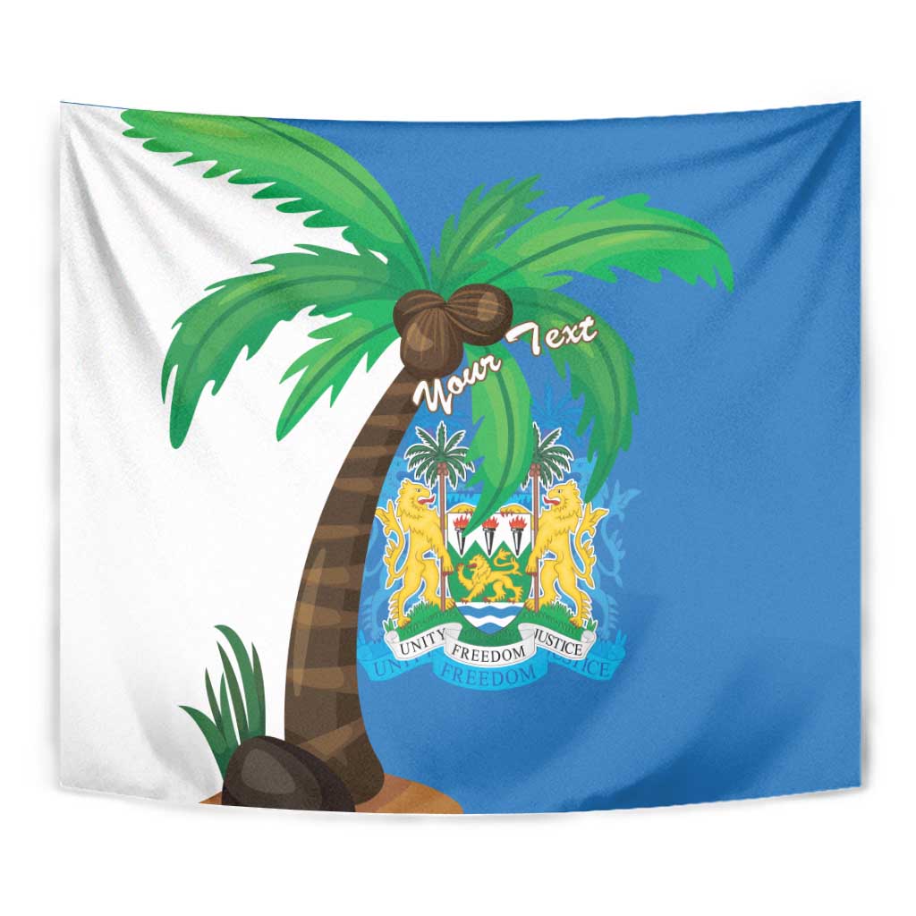 Personalised Sierra Leone Tapestry Coat Of Arms With Flag Map - Wonder Print Shop
