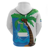 Personalised Sierra Leone Zip Hoodie Coat Of Arms With Flag Map - Wonder Print Shop