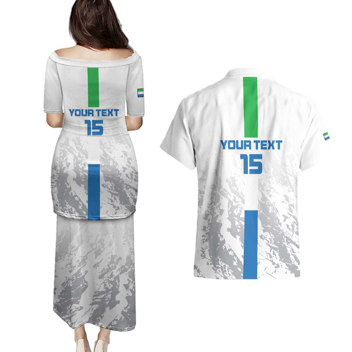 Custom Sierra Leone Football Couples Matching Puletasi and Hawaiian Shirt Go Leone Stars - Wonder Print Shop