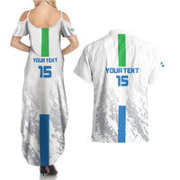 Custom Sierra Leone Football Couples Matching Summer Maxi Dress and Hawaiian Shirt Go Leone Stars - Wonder Print Shop