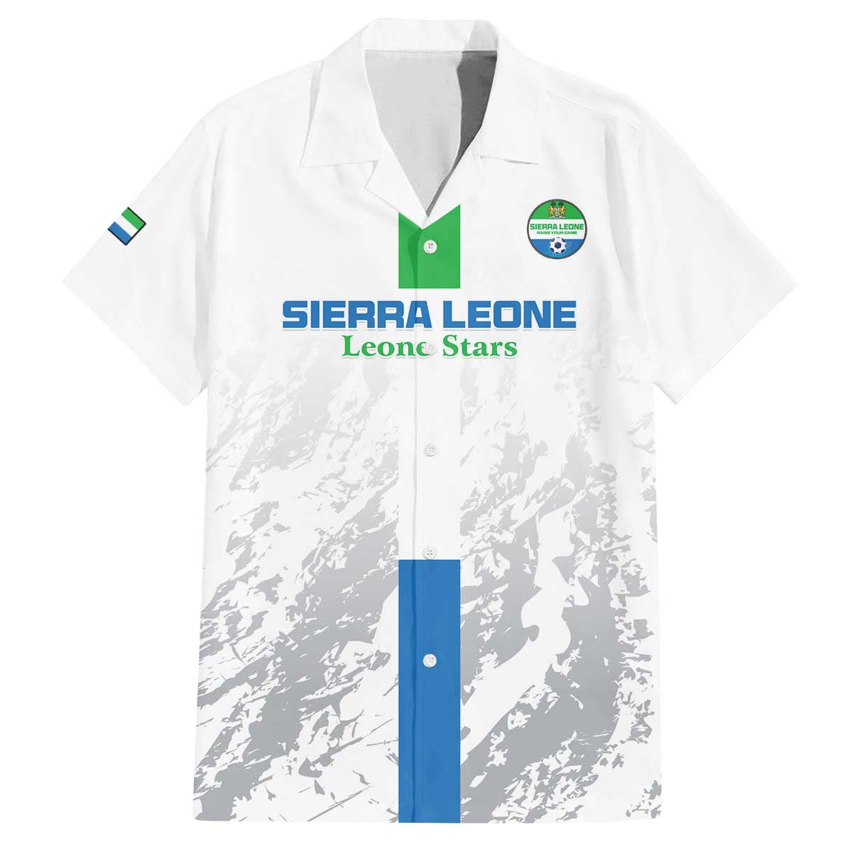 Custom Sierra Leone Football Family Matching Off The Shoulder Long Sleeve Dress and Hawaiian Shirt Go Leone Stars - Wonder Print Shop