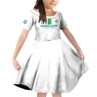 Custom Sierra Leone Football Family Matching Off Shoulder Short Dress and Hawaiian Shirt Go Leone Stars - Wonder Print Shop