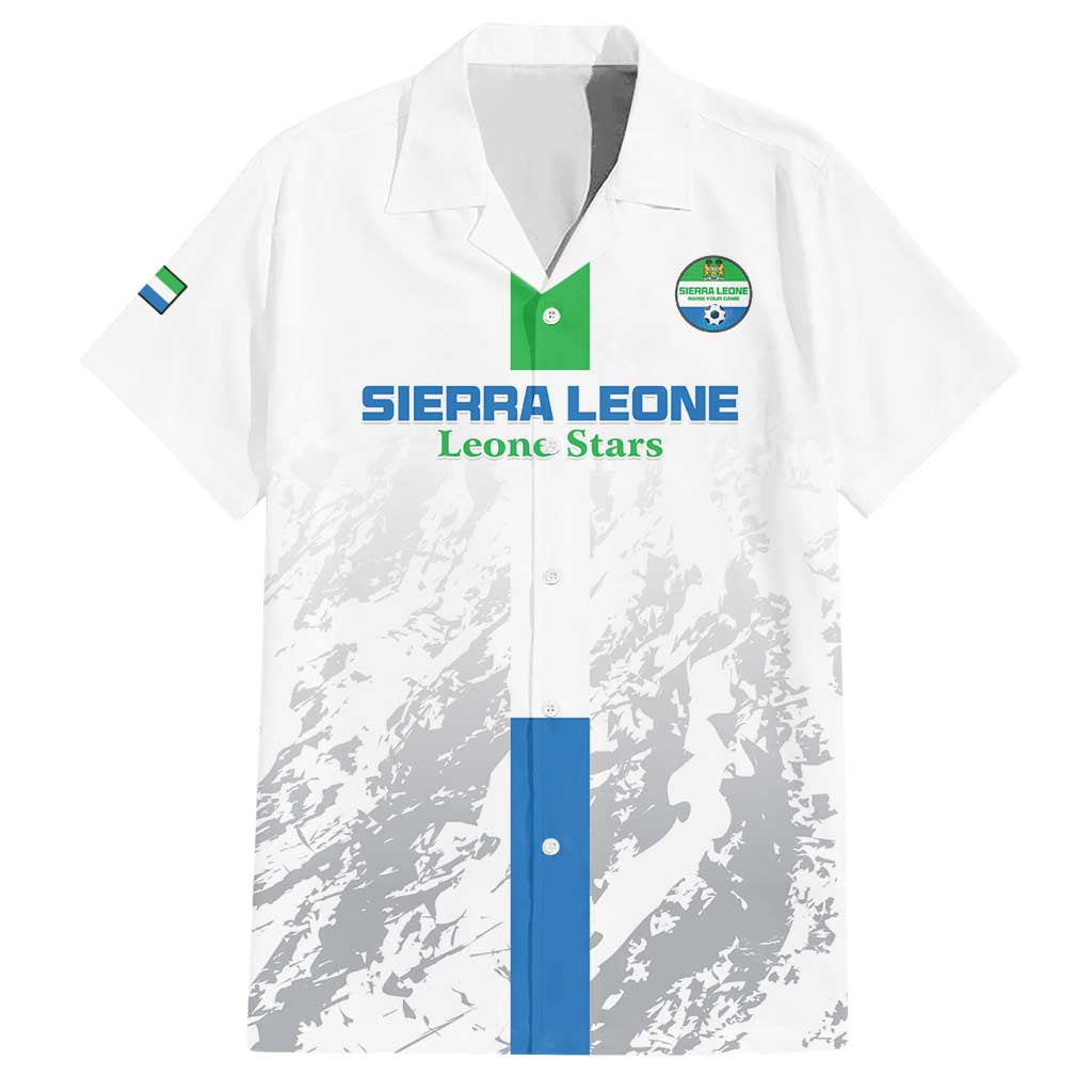 Custom Sierra Leone Football Family Matching Short Sleeve Bodycon Dress and Hawaiian Shirt Go Leone Stars - Wonder Print Shop