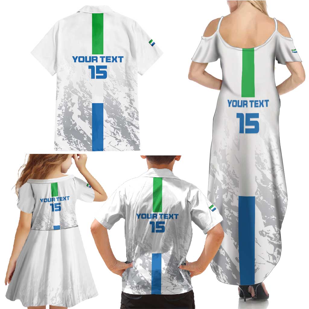 Custom Sierra Leone Football Family Matching Summer Maxi Dress and Hawaiian Shirt Go Leone Stars - Wonder Print Shop