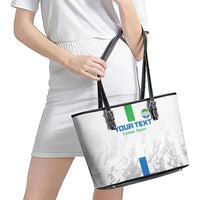 Custom Sierra Leone Football Leather Tote Bag Go Leone Stars - Wonder Print Shop