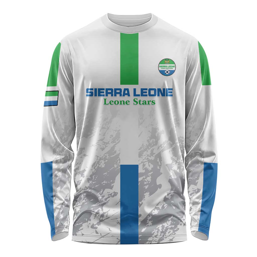 Custom Sierra Leone Football Long Sleeve Shirt Go Leone Stars - Wonder Print Shop