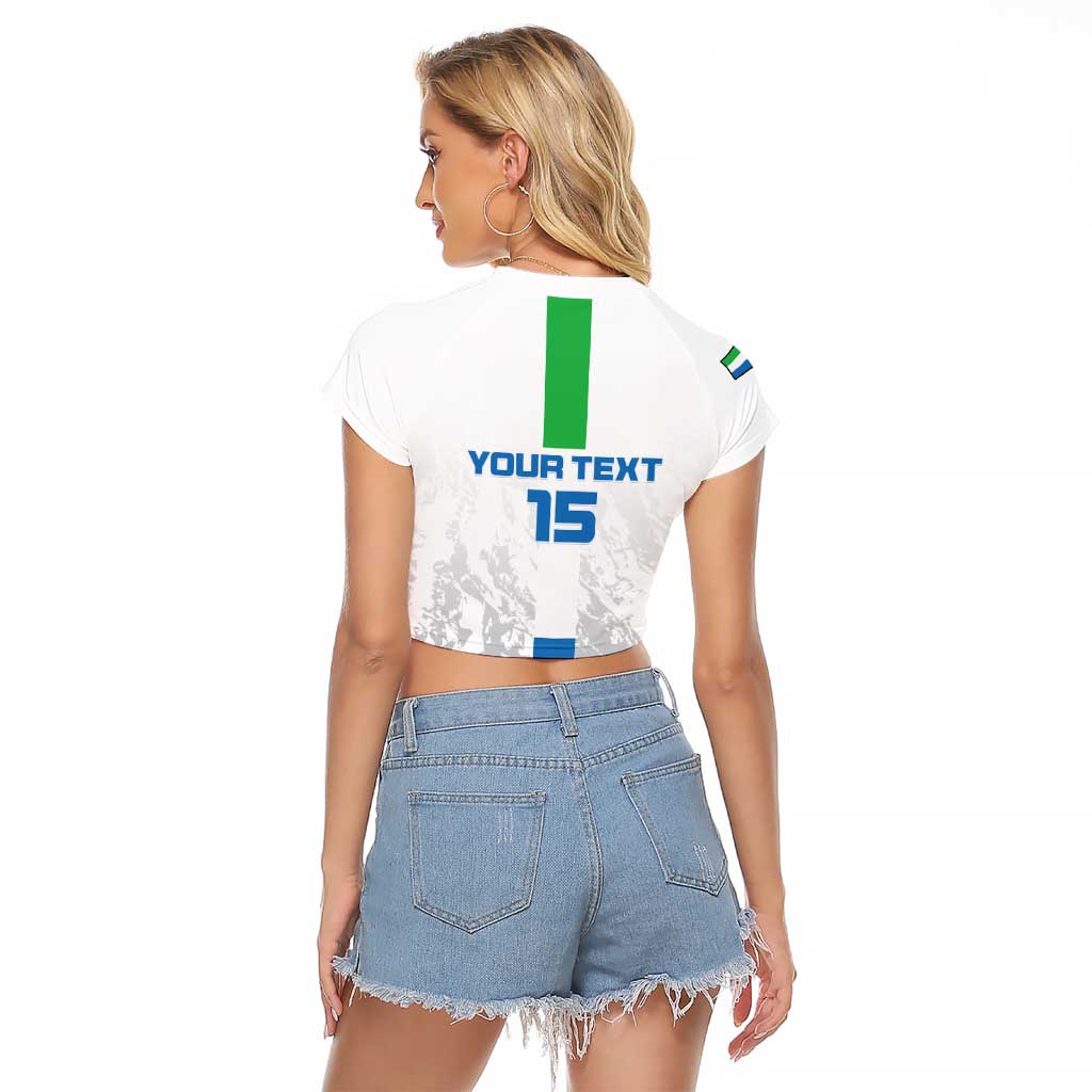 Custom Sierra Leone Football Raglan Cropped T Shirt Go Leone Stars - Wonder Print Shop