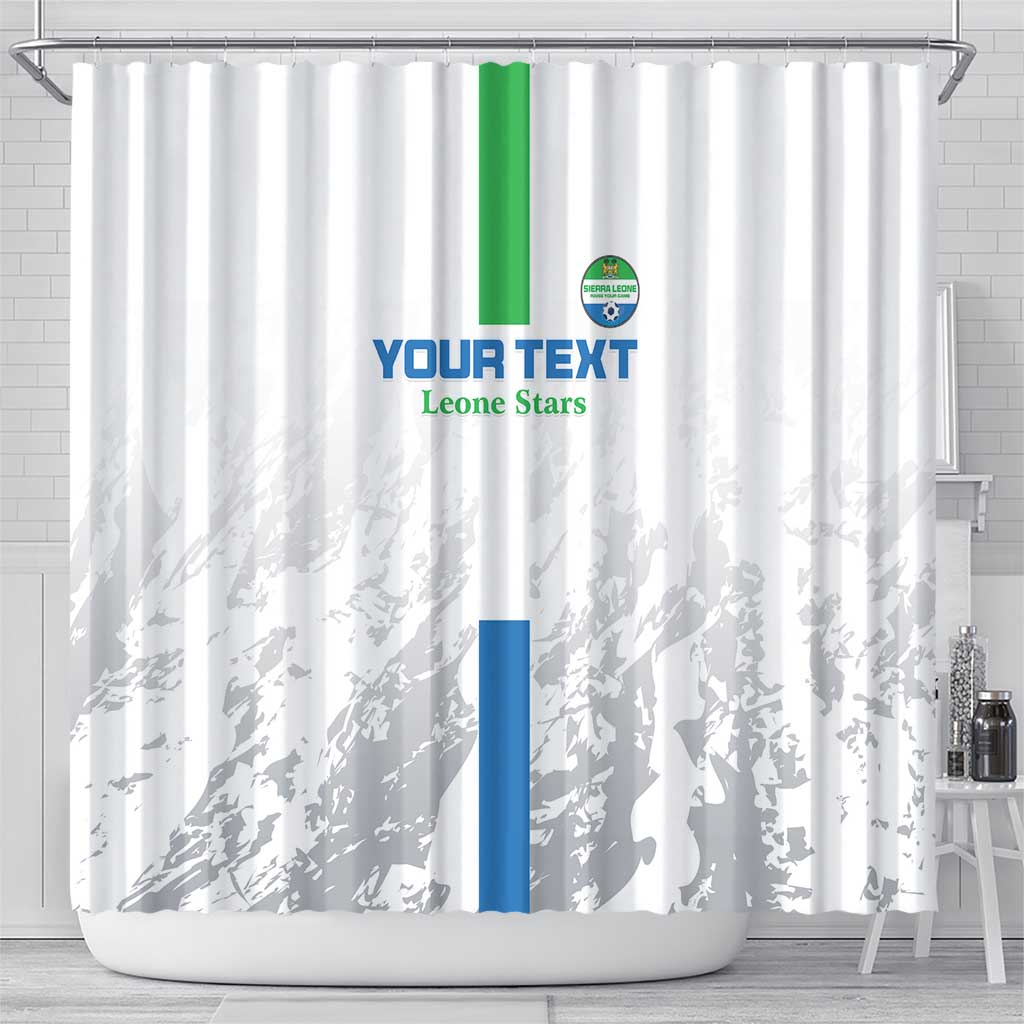 Custom Sierra Leone Football Shower Curtain Go Leone Stars