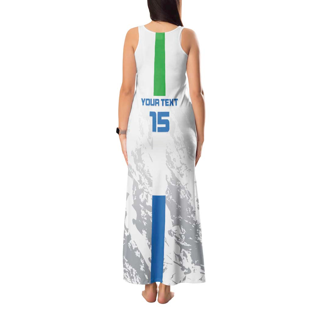 Custom Sierra Leone Football Tank Maxi Dress Go Leone Stars - Wonder Print Shop