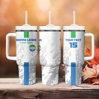 Custom Sierra Leone Football Tumbler With Handle Go Leone Stars - Wonder Print Shop