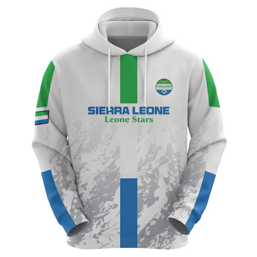 Custom Sierra Leone Football Zip Hoodie Go Leone Stars - Wonder Print Shop