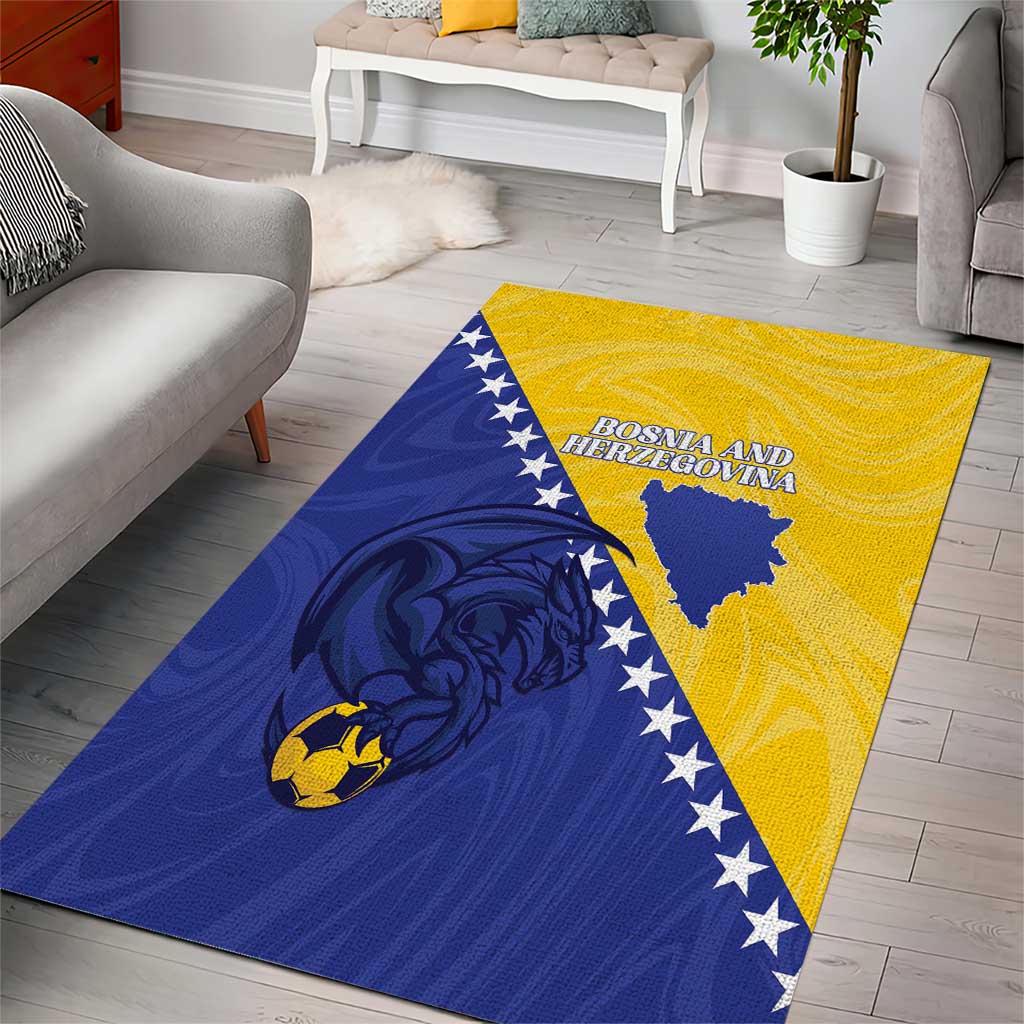 Bosnia and Herzegovina Football 2026 Area Rug The Dragons Of Europe - Wonder Print Shop