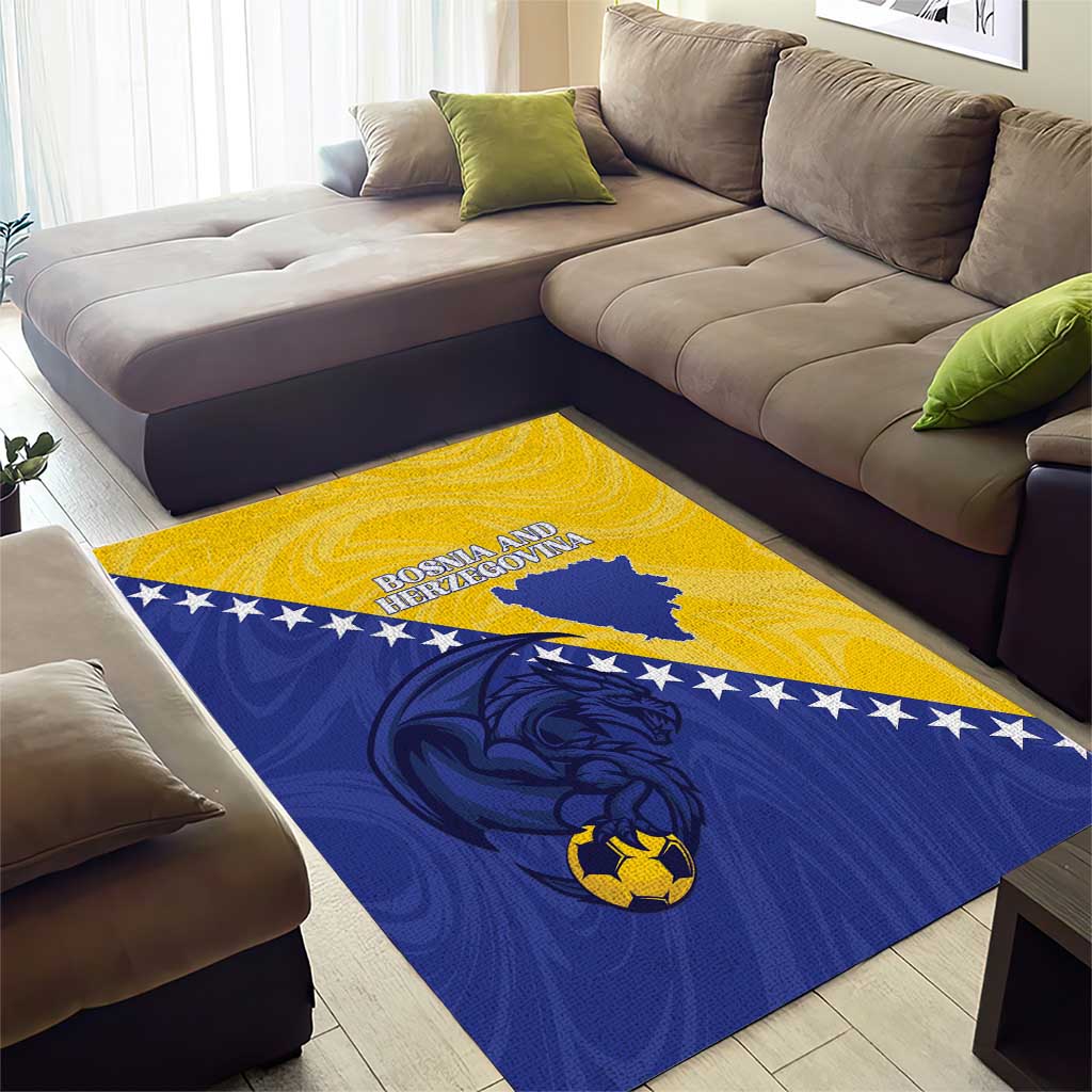 Bosnia and Herzegovina Football 2026 Area Rug The Dragons Of Europe - Wonder Print Shop
