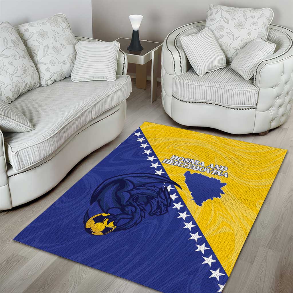Bosnia and Herzegovina Football 2026 Area Rug The Dragons Of Europe - Wonder Print Shop