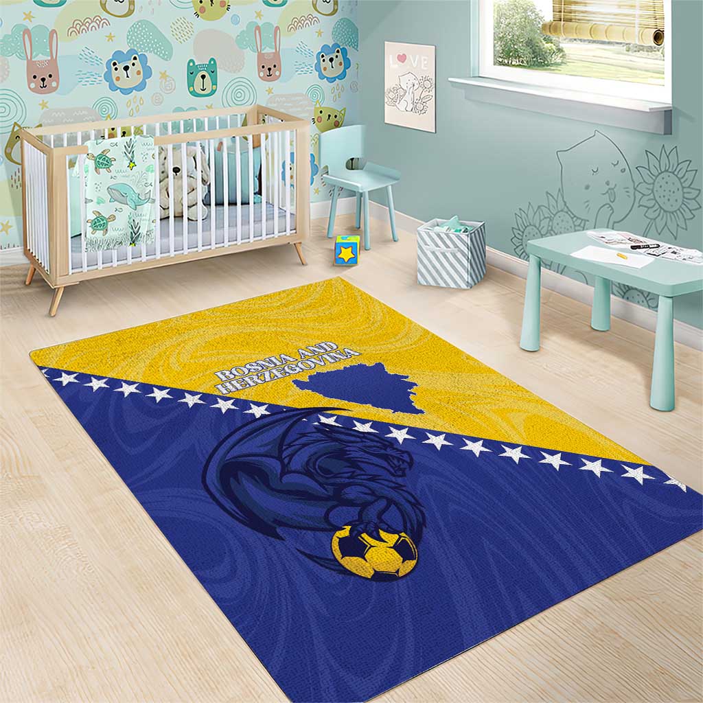 Bosnia and Herzegovina Football 2026 Area Rug The Dragons Of Europe - Wonder Print Shop