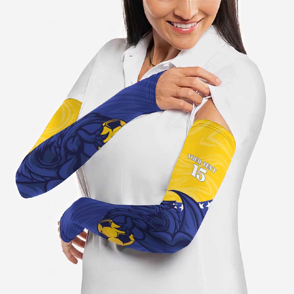 Custom Bosnia and Herzegovina Football 2026 Arm Sleeves The Dragons Of Europe - Wonder Print Shop