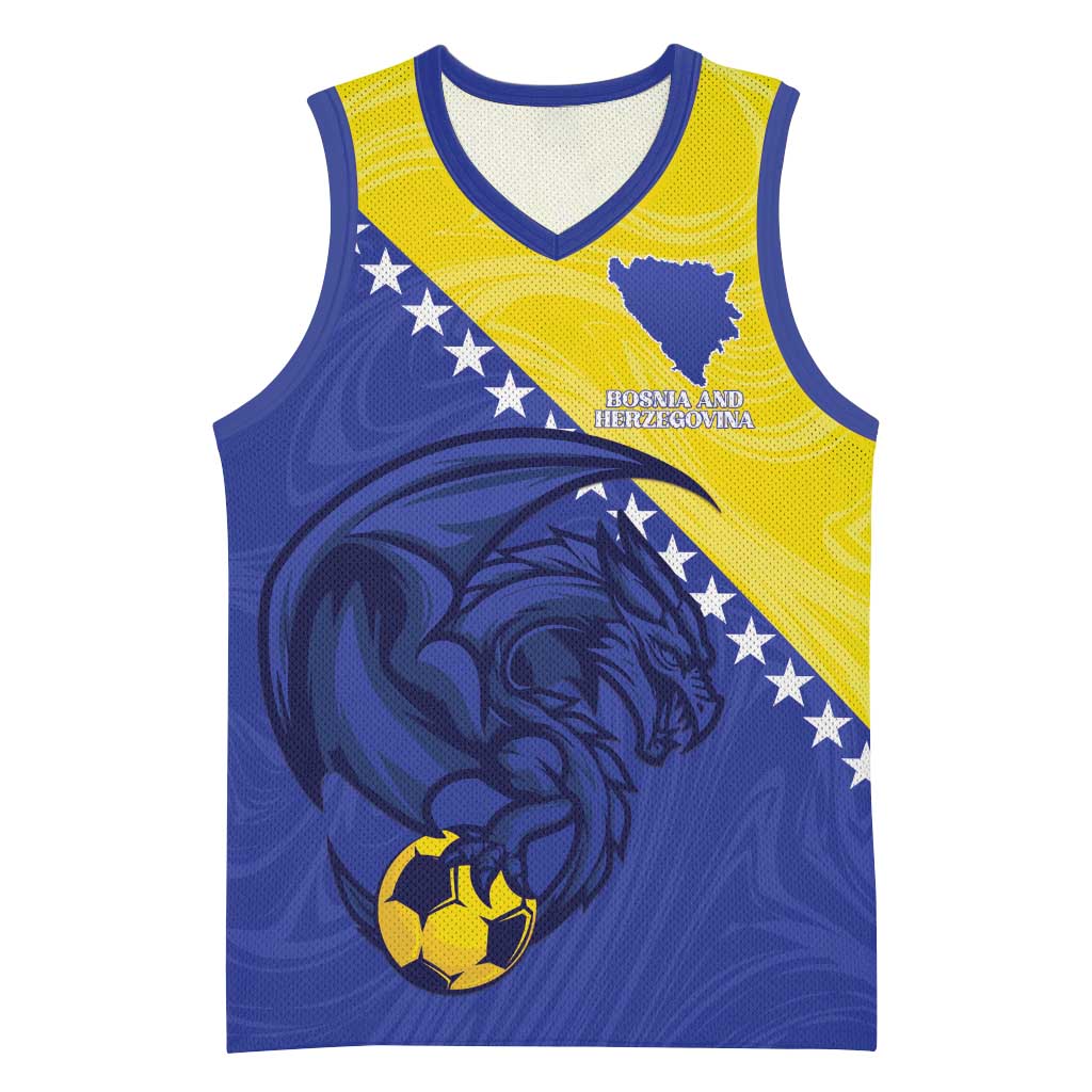 Custom Bosnia and Herzegovina Football 2026 Basketball Jersey The Dragons Of Europe - Wonder Print Shop