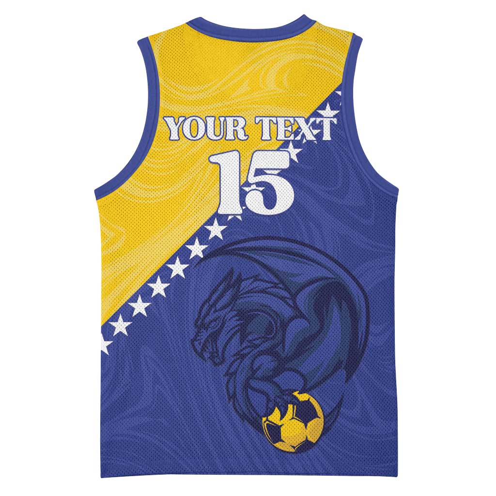 Custom Bosnia and Herzegovina Football 2026 Basketball Jersey The Dragons Of Europe - Wonder Print Shop