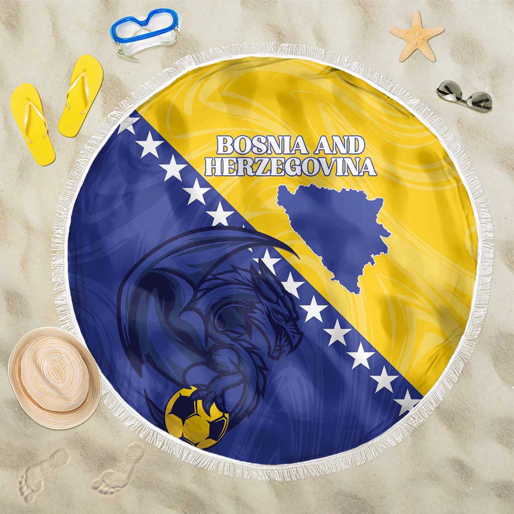Bosnia and Herzegovina Football 2026 Beach Blanket The Dragons Of Europe - Wonder Print Shop