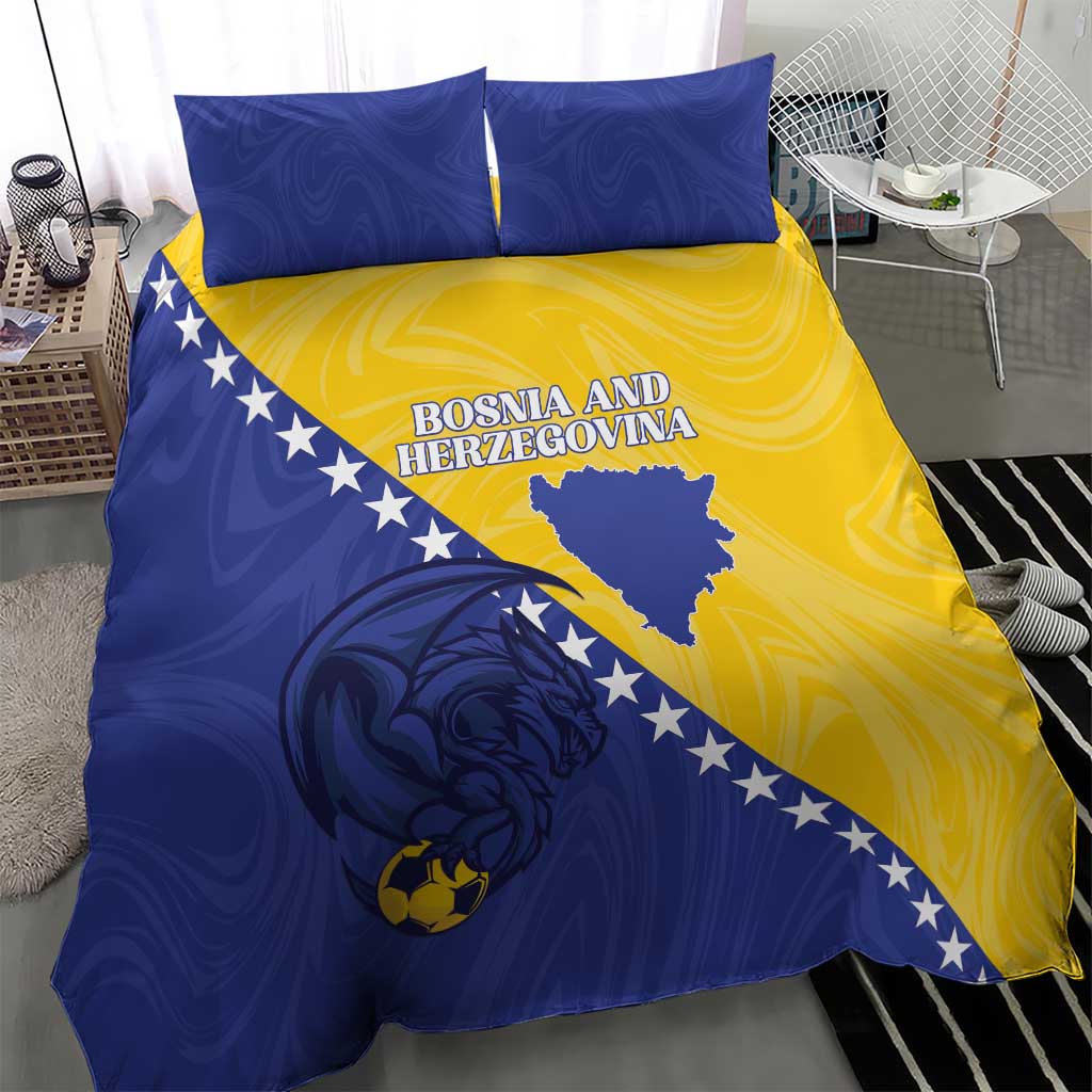 Bosnia and Herzegovina Football 2026 Bedding Set The Dragons Of Europe - Wonder Print Shop