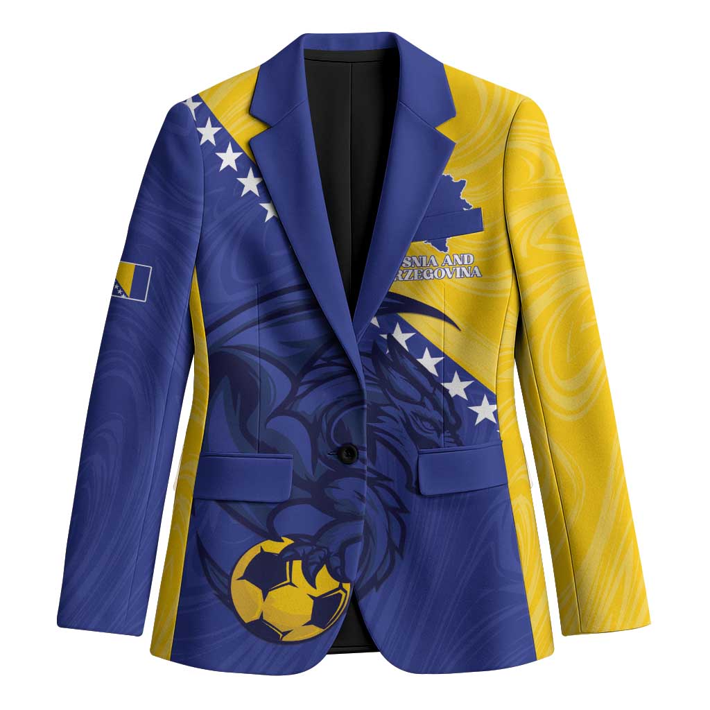 Custom Bosnia and Herzegovina Football 2026 Blazer The Dragons Of Europe - Wonder Print Shop