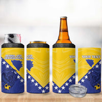 Custom Bosnia and Herzegovina Football 2026 4 in 1 Can Cooler Tumbler The Dragons Of Europe - Wonder Print Shop