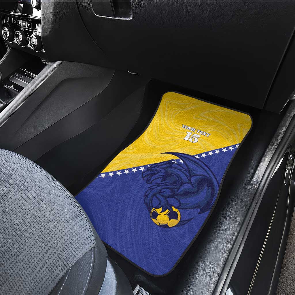 Custom Bosnia and Herzegovina Football 2026 Car Mats The Dragons Of Europe - Wonder Print Shop