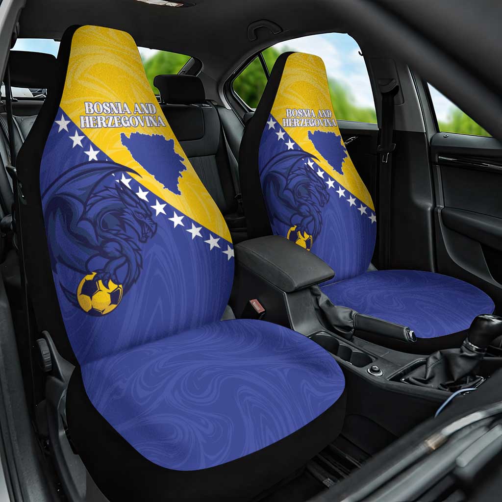 Bosnia and Herzegovina Football 2026 Car Seat Cover The Dragons Of Europe - Wonder Print Shop