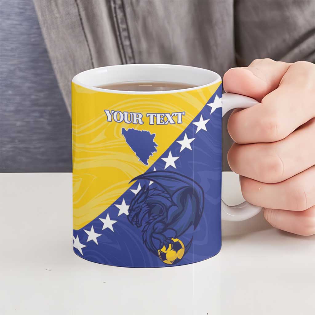 Custom Bosnia and Herzegovina Football 2026 Ceramic Mug The Dragons Of Europe - Wonder Print Shop