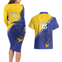 Custom Bosnia and Herzegovina Football 2026 Couples Matching Long Sleeve Bodycon Dress and Hawaiian Shirt The Dragons Of Europe - Wonder Print Shop