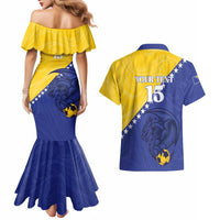 Custom Bosnia and Herzegovina Football 2026 Couples Matching Mermaid Dress and Hawaiian Shirt The Dragons Of Europe - Wonder Print Shop