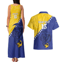 Custom Bosnia and Herzegovina Football 2026 Couples Matching Tank Maxi Dress and Hawaiian Shirt The Dragons Of Europe - Wonder Print Shop