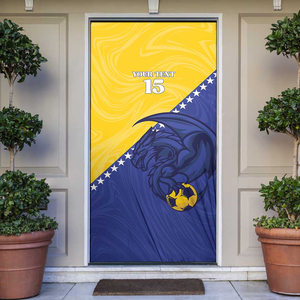 Custom Bosnia and Herzegovina Football 2026 Door Cover The Dragons Of Europe - Wonder Print Shop
