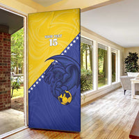 Custom Bosnia and Herzegovina Football 2026 Door Cover The Dragons Of Europe - Wonder Print Shop