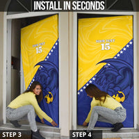 Custom Bosnia and Herzegovina Football 2026 Door Cover The Dragons Of Europe - Wonder Print Shop