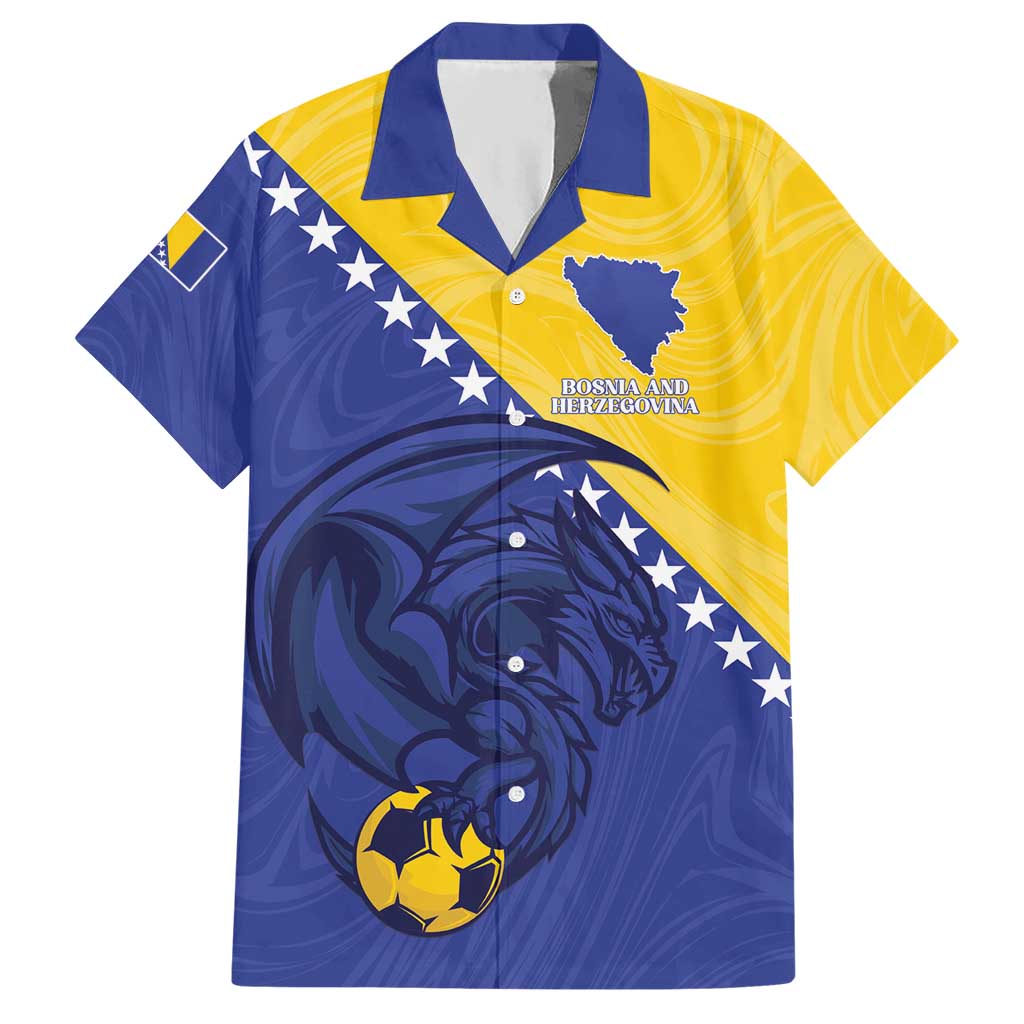 Custom Bosnia and Herzegovina Football 2026 Hawaiian Shirt The Dragons Of Europe - Wonder Print Shop