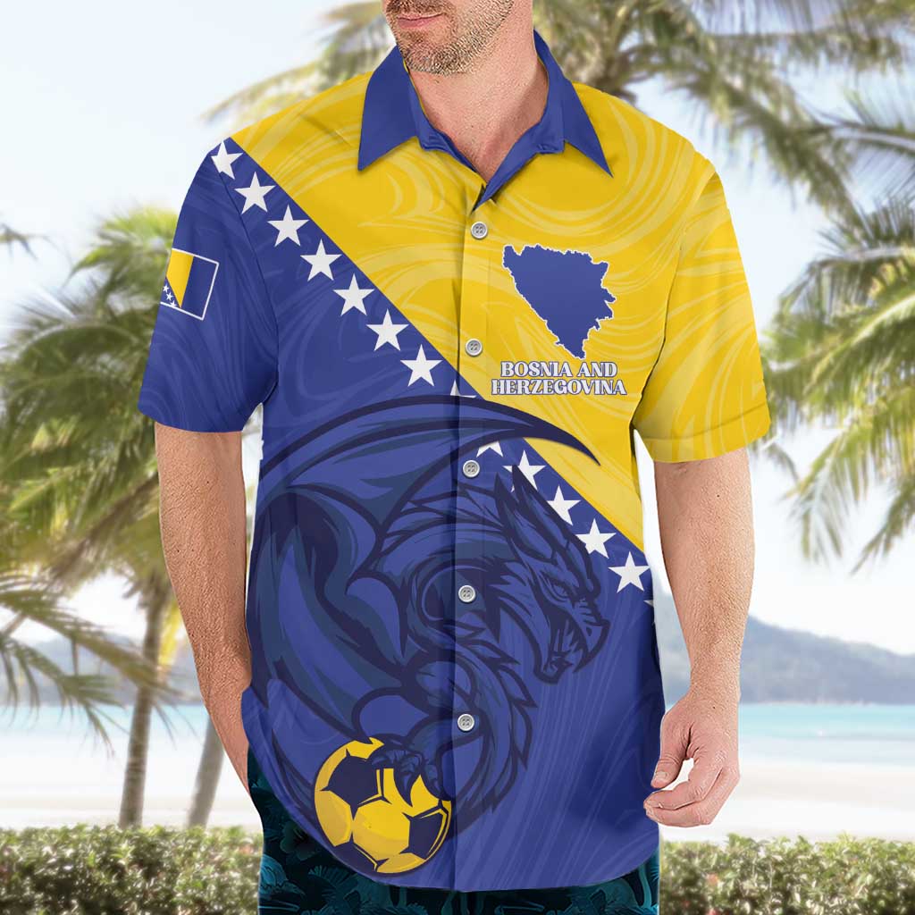 Custom Bosnia and Herzegovina Football 2026 Hawaiian Shirt The Dragons Of Europe - Wonder Print Shop