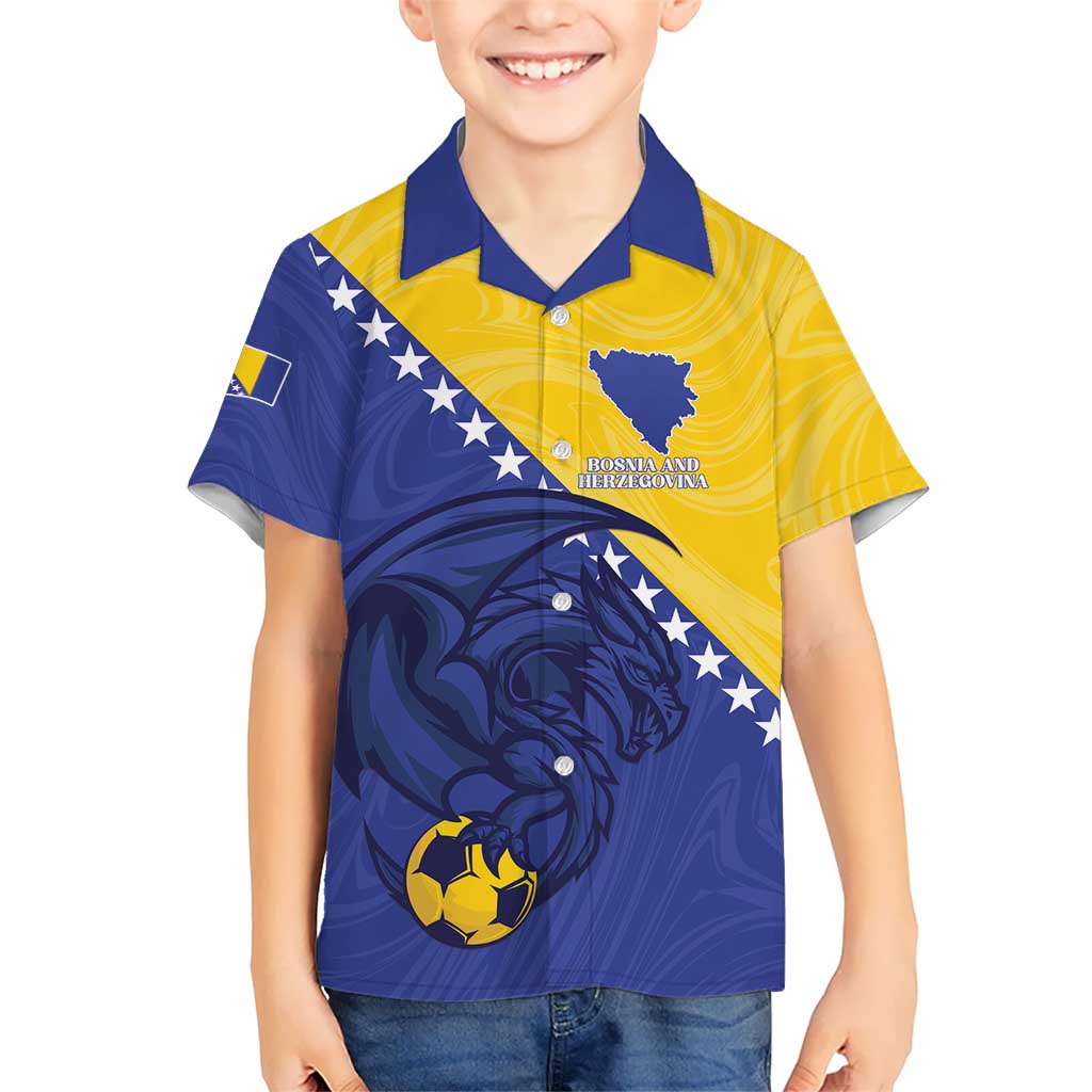 Custom Bosnia and Herzegovina Football 2026 Hawaiian Shirt The Dragons Of Europe - Wonder Print Shop