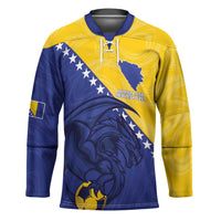 Custom Bosnia and Herzegovina Football 2026 Hockey Jersey The Dragons Of Europe - Wonder Print Shop