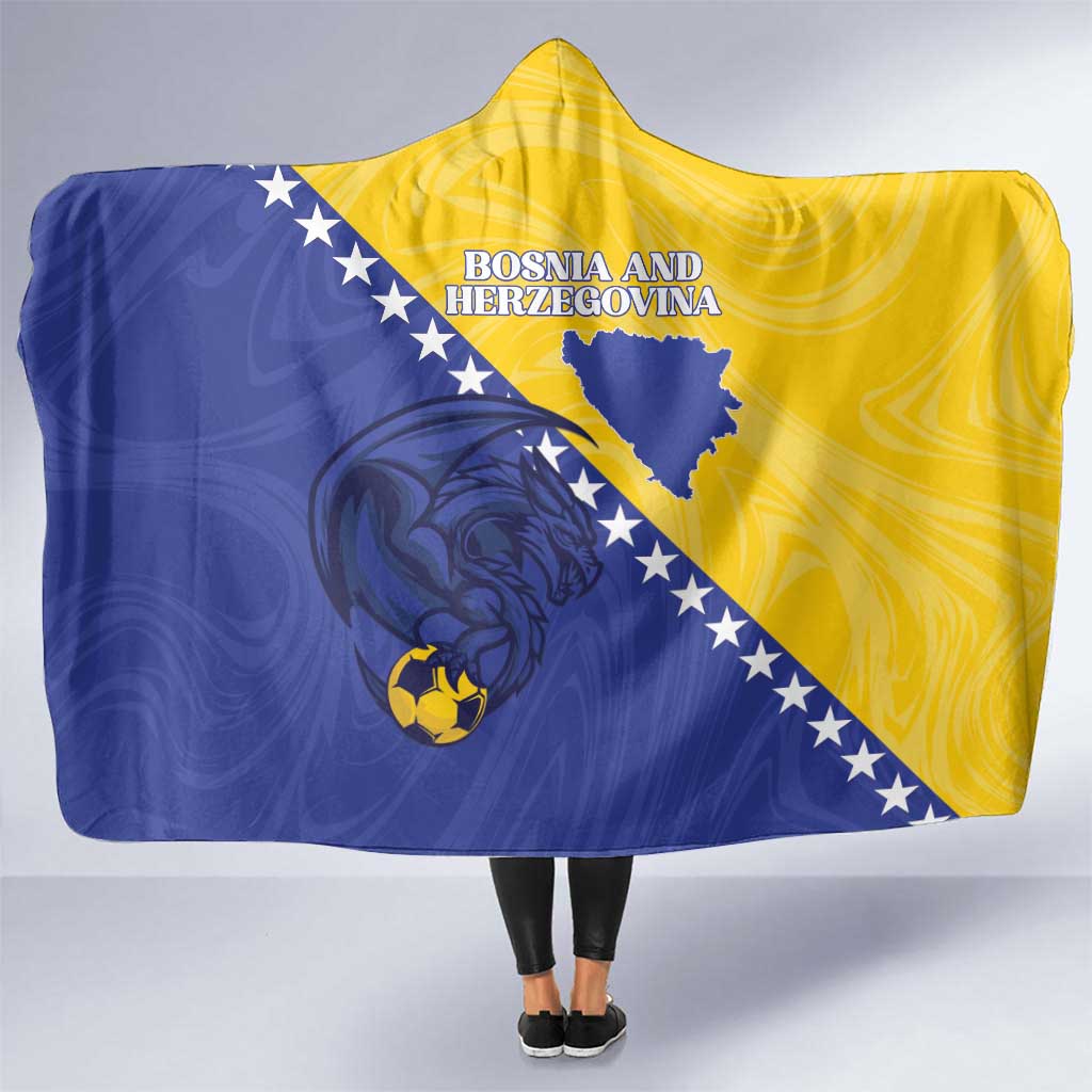 Bosnia and Herzegovina Football 2026 Hooded Blanket The Dragons Of Europe - Wonder Print Shop