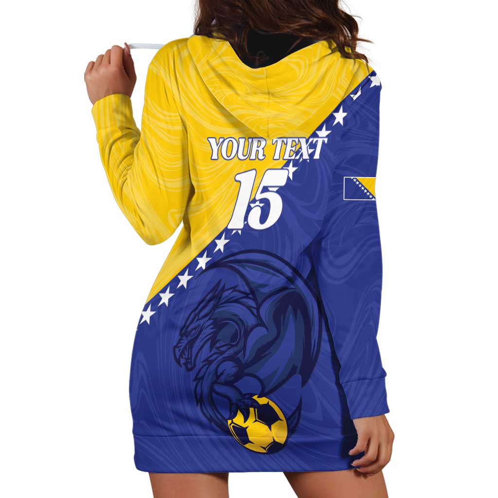 Custom Bosnia and Herzegovina Football 2026 Hoodie Dress The Dragons Of Europe - Wonder Print Shop