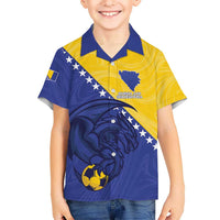 Custom Bosnia and Herzegovina Football 2026 Kid Hawaiian Shirt The Dragons Of Europe - Wonder Print Shop