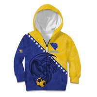 Custom Bosnia and Herzegovina Football 2026 Kid Hoodie The Dragons Of Europe - Wonder Print Shop