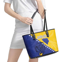 Bosnia and Herzegovina Football 2026 Leather Tote Bag The Dragons Of Europe - Wonder Print Shop