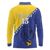 Custom Bosnia and Herzegovina Football 2026 Long Sleeve Polo Shirt The Dragons Of Europe - Wonder Print Shop