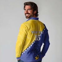 Custom Bosnia and Herzegovina Football 2026 Long Sleeve Polo Shirt The Dragons Of Europe - Wonder Print Shop