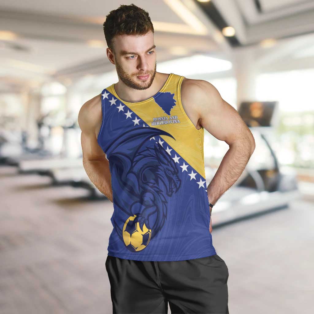 Custom Bosnia and Herzegovina Football 2026 Men Tank Top The Dragons Of Europe - Wonder Print Shop