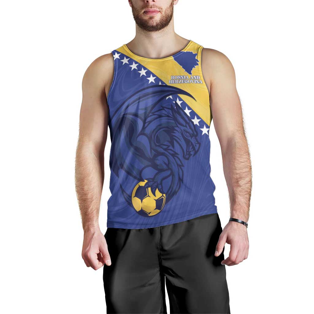 Custom Bosnia and Herzegovina Football 2026 Men Tank Top The Dragons Of Europe - Wonder Print Shop