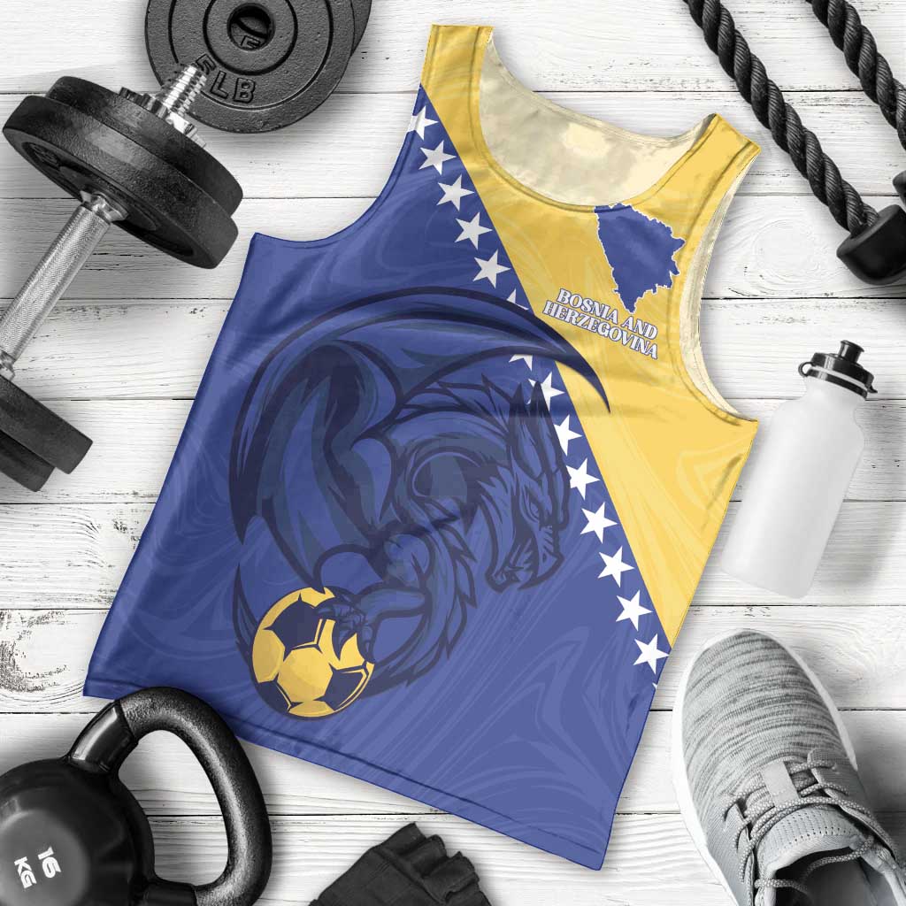 Custom Bosnia and Herzegovina Football 2026 Men Tank Top The Dragons Of Europe - Wonder Print Shop