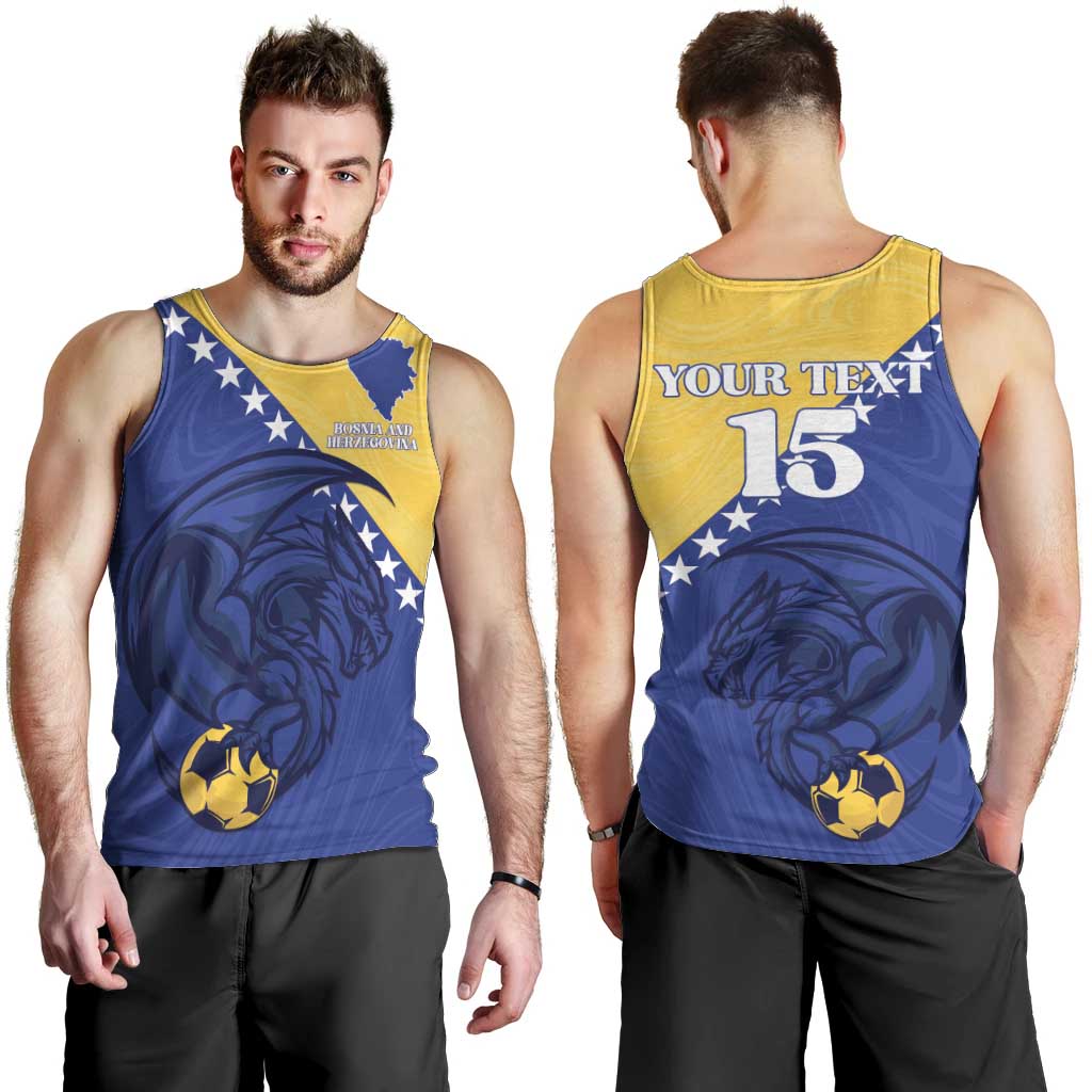 Custom Bosnia and Herzegovina Football 2026 Men Tank Top The Dragons Of Europe - Wonder Print Shop